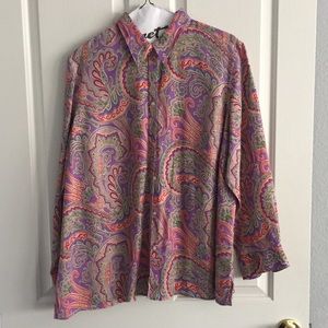 Lauren Ralph Lauren blouse 2X paisley